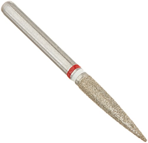 Crosstech Zircon Oxide Prep Diamond Burs Z862L/018F (1.8 mm head size, 9 mm head length), Friction Grip Shank, Fine Grit, Flame (Pack of 5)
