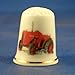 Porcelain China Collectable Thimble -- Vintage David Brown Tractor with Free Gift Box