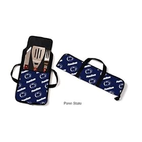 Two Dogs Designs 02422 3-Piece Barbecue Utensil Set with Carrier, Penn State by 