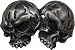 Mens DOUBLE SKULL Punk Rock Metal Belt Buckle