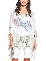 Laura Moretti Blusa Seda (Verde / Azul)