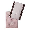 Swaddle Designs Baby Burpies - Pastel Pink/ Brown Dots