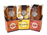 Biscotti Trio - Mamas' Favorites: Pecan with Toffe, Lemon Poppyseed, and Cinnamon Almond (18 biscotti, 1.12lb)