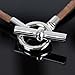 Unique Genuine Leather Cord and Stainless Steel Necklace Women Chain (Walnut Brown)