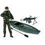 HM Armed Forces Royal Marines Commando with Stealth Canoe