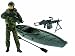 HM Armed Forces Royal Marines Commando with Stealth Canoe
