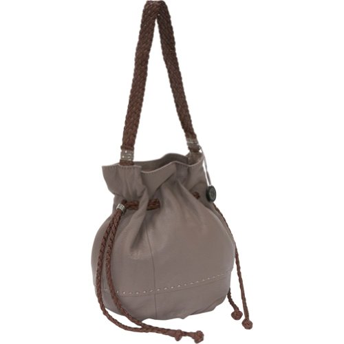 The SAK Indio Leather Drawstring Shoulder Bag,Portobello,One Size