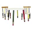 Kids Primary-Color Table 3-pc. Set - White Table