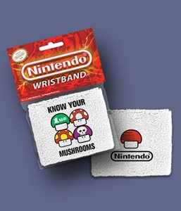 Click here to buy Officially Licensed Nintendo Know Your Mushrooms Terry Wristband by Kryptonite Kollectibles.