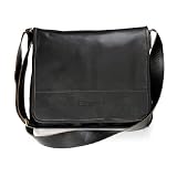 SandStorm Messenger Bag Black Leather