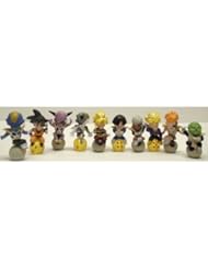 Dragon Ball Z 10 Piece Figure Set Featuring Bardock, Burter of Ginyu Force, Broly, Guldo of Ginyu Force, Recoome of Ginyu Force, Frieza, Budokai Tenkaichi, Captain Ginyu of Ginyu Force, Gohen, and Jeice of Ginyu Force - Figures are 3" Tall and Sit on Various Dragon Balls