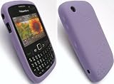 GENUINE BLACKBERRY 8520 CURVE EMBOSSED SILICON SKIN CASE LAVENDER IN RETAIL PACKAGING