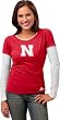 Nebraska Cornhuskers Women's adidas 'Loud & Proud' Long Sleeve Layered Tissue Tee