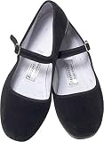 Black Velvet Mary Jane Chinese Shoes