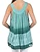 Sakkas Ombre Tie Dye Gauzy Crepe Sleeveless Relaxed Fit Top/Blouse