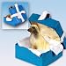 Afghan Hound Blue Gift Box Dog Ornament - Brown