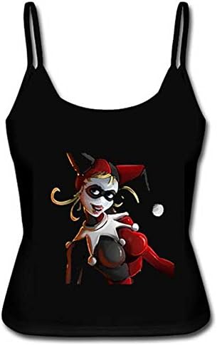 Woman Sleeveless Top With Harley Quinn and the Joker Design