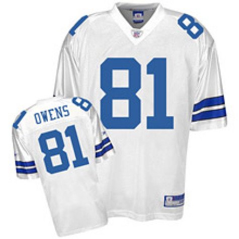 Terrell Owens White Reebok NFL Replica Dallas Cowboys Youth Jersey