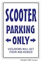 SCOOTER PARKING ~Sign~ redneck hillbilly nickname gift