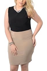 Plus Size Polyester/Spandex Colorblocking Open-Back  Dress