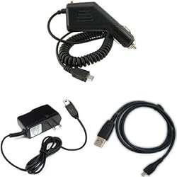 Samsung SkyRocket HD i757 Combo Rapid Car Charger + Home Wall Charger + USB Data Charge Sync Cable for Samsung SkyRocket HD i757