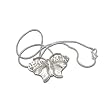 Romantic Gift for Girls Sterling Silver Pendant Chain 1.5 inches (spndt011)