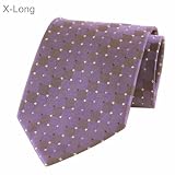 Dotted Purple Pattern New Extra Long Necktie Tie
