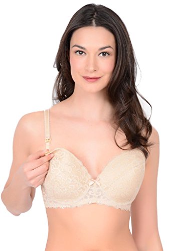 La Leche League Intimates Women's Padded Lace Underwire Nursing Bra
