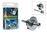 from Boston Boston Guitar Strap Locks: Chrome / Silver Strap Lock system for Guitar and Bass