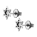 Sterling Silver Star of David Stud Earrings