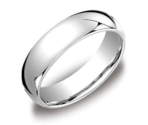 Men's Platinum 6mm Comfort Fit Wedding Band Ring, Size 8 (8.5)