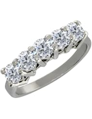 1.25 Ct Round G - H Diamond Sterling Silver