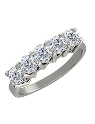 1.25 Ct Round White Diamond 18K White Gold