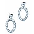 Diamond Elliptical Drop Fashion Earrings