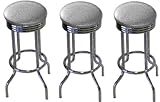 Review The Furniture Cove  / 3 Silver Glitter Vinyl Specialty Barstools Set