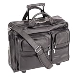 US Luggage Leather Rolling Computer Portfolio - D957-4 Black