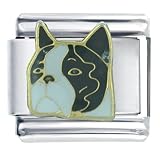 Animal Boston Terrier Face Italian Charm
