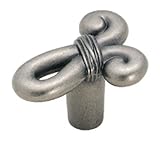 Amerock Cyprus 1-5/8-Inch Long by 1-1/4-Inch Wide Knot-Shaped Knob, Weathered Nickel #BP19250-WN