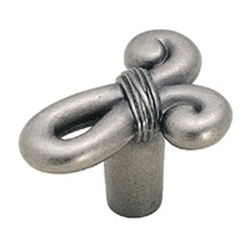 Amerock BP19250-WN Cyprus 1-5 8-Inch Long by 1-1 4-Inch Wide Knot-Shaped Knob, Weathered... by Amerock