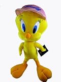 18in Tweety Bird Plush w/ Pink Baseball Cap - Soft Plush Doll