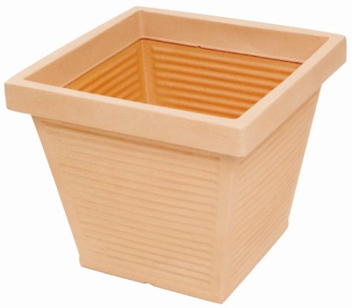 ProHome 34068 Pflanzk&uuml;bel Verona, 60 x 60 cm, H&ouml;he 50 cm,  Kunststoff, Farbe terrakotta