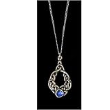 Jewelled Celtic Knot English Pewter Necklace