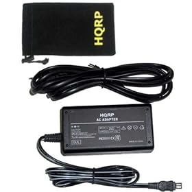 HQRP Replacement AC Power Adapter compatible with AC-L10 , AC-L10A , AC-L10B , AC-L10C Sony Handycam CDD-TR , CDD-TRV , DCR-TRV , DCR-DVD Series Camcorders plus HQRP Carrying Bag