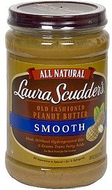 Laura Scudder's Old Fashioned Smooth Peanut Butter, 26-Ounce Glass Jars (Pack of 3)