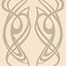 Diva Oyster Wallpaper by Barbara Hulanicki - Beige