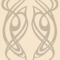 Diva Oyster Wallpaper by Barbara Hulanicki - Beige