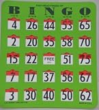 Bingo Finger Tip Easy Read Shutter Card Green