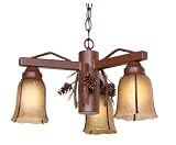 3 Arm Pinecone Pendant Light