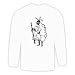 Long Sleeve T-shirt with man, black and white, walking, stick, Polynesia, tribal, Hawaii, ancient, citizen
