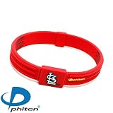 Phiten National League MLB S-Type Titanium Bracelet Team: Milwaukee Brewers, Size: 6 3/4in